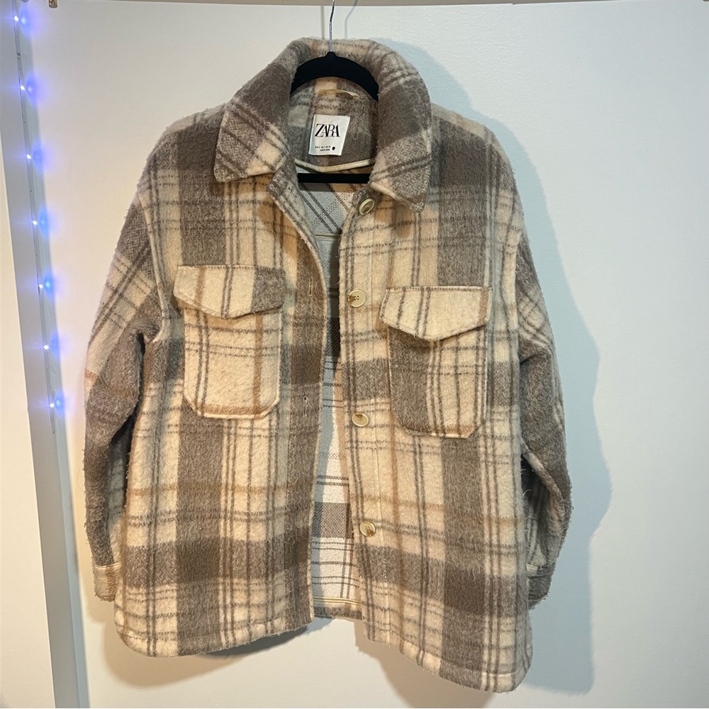 Zara plaid over shirt